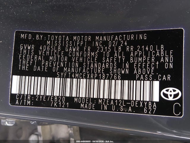 Toyota Corolla Xse 2024 5YFT4MCEXRP187766 Image 9