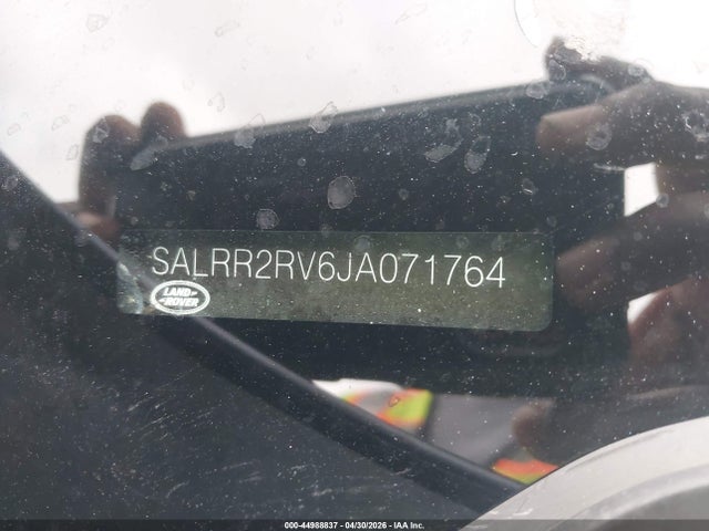 SALRR2RV6JA071764 Land Rover Discovery Hse