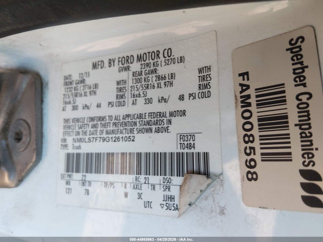 Ford Transit Connect Xlt 2016 NM0LS7F79G1261052 Image 9