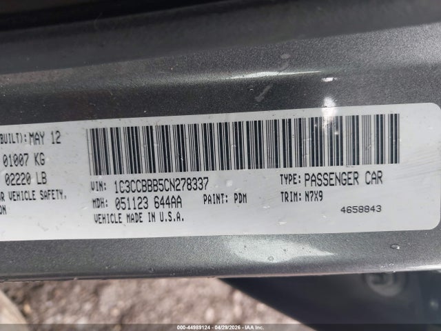 Продаж на аукціоні авто 2012 Chrysler 200 Touring, vin: 1C3CCBBB5CN278337, номер лоту: 44989124