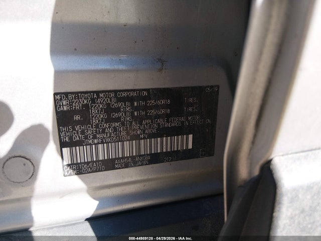Aukcja sprzedaży 2019 Toyota Rav4 Hybrid Limited, vin: JTMDWRFVXKD511024, numer aukcji: 44989128