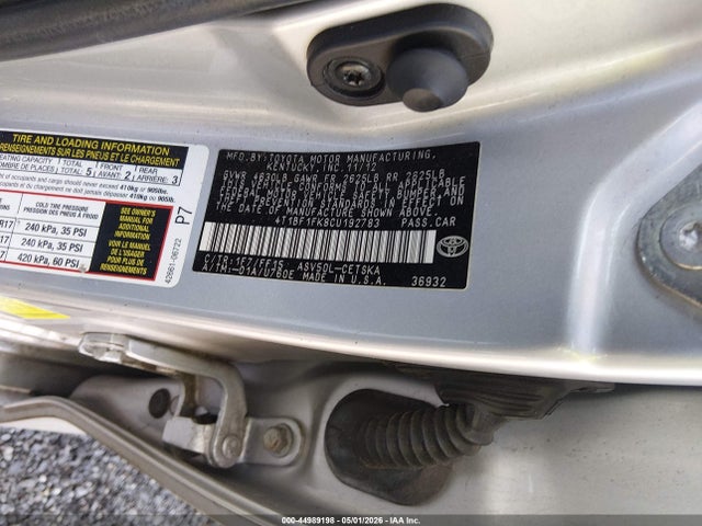 Продаж на аукціоні авто 2012 Toyota Camry Se, vin: 4T1BF1FK8CU192783, номер лоту: 44989198