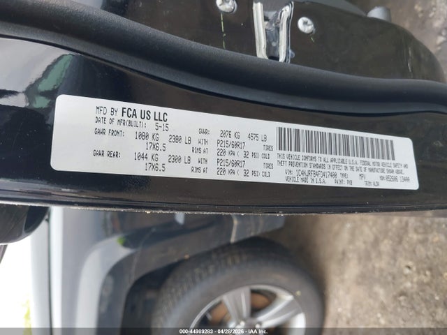Продажа на аукционе авто 2015 Jeep Patriot High Altitude Edition, vin: 1C4NJRFB4FD417400, номер лота: 44989283
