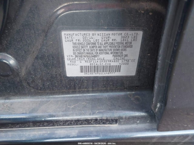 Aukcja sprzedaży 2016 Nissan Sentra Sv, vin: 3N1AB7AP6GL648977, numer aukcji: 44989316