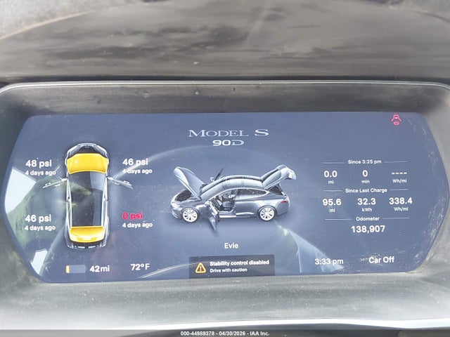 Продаж на аукціоні авто 2015 Tesla Model S 70d/85d/p85d, vin: 5YJSA1E2XFF101949, номер лоту: 44989378