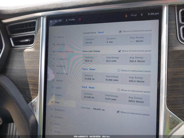 Продаж на аукціоні авто 2015 Tesla Model S 70d/85d/p85d, vin: 5YJSA1E2XFF101949, номер лоту: 44989378