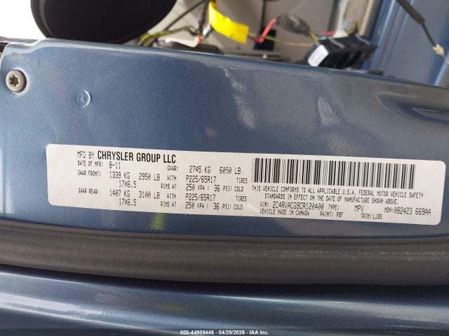 44989446 :رقم المزاد ، 2C4RVACG9CR120400 vin ، 2012 Volkswagen Routan Sel مزاد بيع