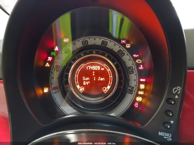 44989590 :رقم المزاد ، 3C3CFFARXDT580933 vin ، 2013 Fiat 500 Pop مزاد بيع