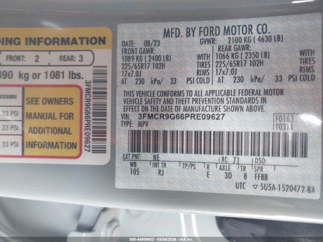 3FMCR9G66PRE09627 Ford Bronco Sport Heritage