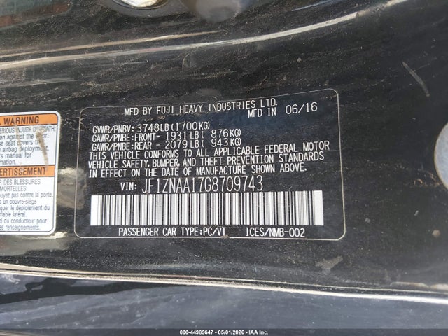 Продаж на аукціоні авто 2016 Scion Fr-s, vin: JF1ZNAA17G8709743, номер лоту: 44989647