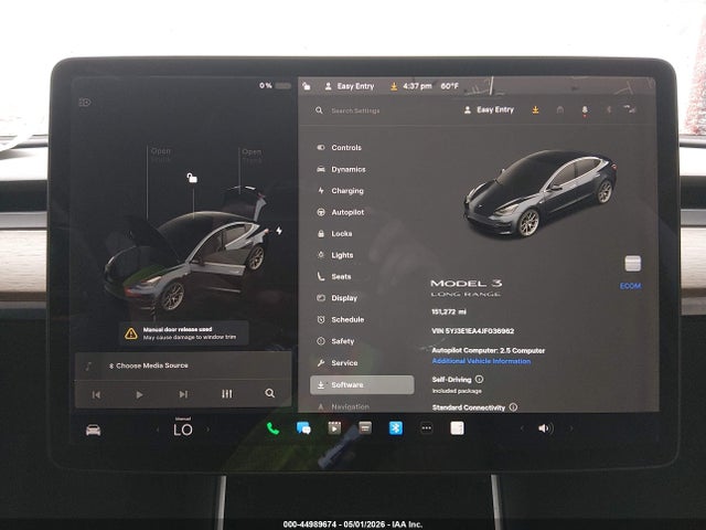 Продажа на аукционе авто 2018 Tesla Model 3 Long Range/mid Range, vin: 5YJ3E1EA4JF036962, номер лота: 44989674