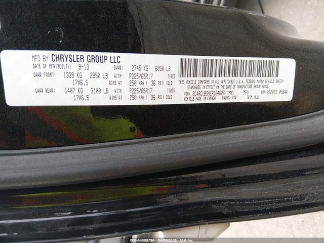 Продаж на аукціоні авто 2014 Chrysler Town & Country Touring, vin: 2C4RC1BGXER164626, номер лоту: 44989796