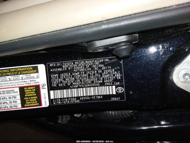 Toyota CAMRY LE 2014 4T4BF1FK1ER425590 Image 9