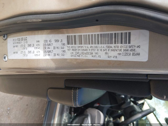 1C4PJLAB2HW591504 Jeep Cherokee Sport Fwd