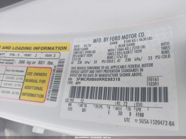 3FMCR9B60RRE88318 Ford Bronco Sport Big Bend