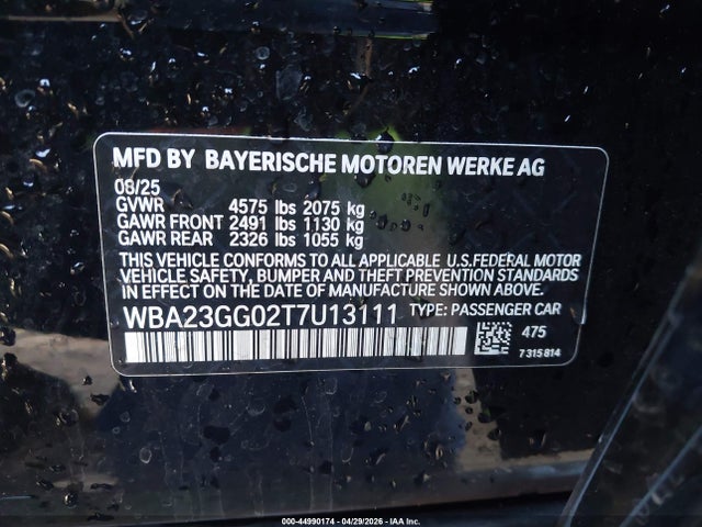 Aukcja sprzedaży 2026 Bmw 228 Gran Coupe Xdrive, vin: WBA23GG02T7U13111, numer aukcji: 44990174