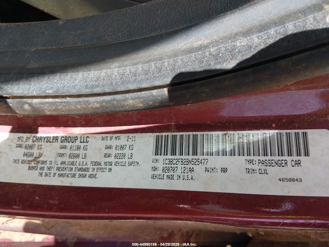 Aukcja sprzedaży 2011 Chrysler 200 Limited, vin: 1C3BC2FB2BN525477, numer aukcji: 44990186