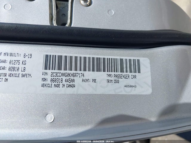 44990209 :رقم المزاد ، 2C3CCAAG0KH667174 vin ، 2019 Chrysler 300 Touring مزاد بيع