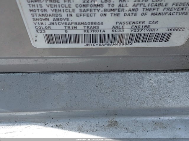 Продажа на аукционе авто 2010 Infiniti G37, vin: JN1CV6AP8AM408644, номер лота: 44990256