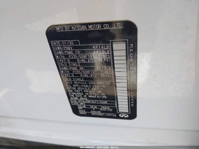 Infiniti Qx50 Essential 2020 3PCAJ5M10LF112448 Image 9