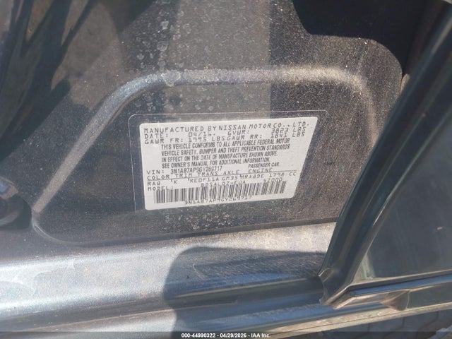 Продажа на аукционе авто 2016 Nissan Sentra Sv, vin: 3N1AB7AP9GY269717, номер лота: 44990322