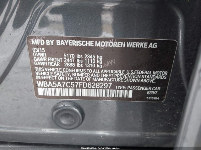 Продажа на аукционе авто 2015 Bmw 528i Xdrive, vin: WBA5A7C57FD628297, номер лота: 44990394