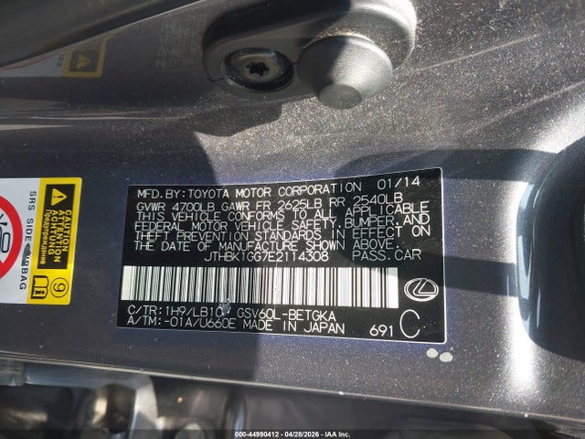 Продажа на аукционе авто 2014 Lexus Es 350, vin: JTHBK1GG7E2114308, номер лота: 44990412