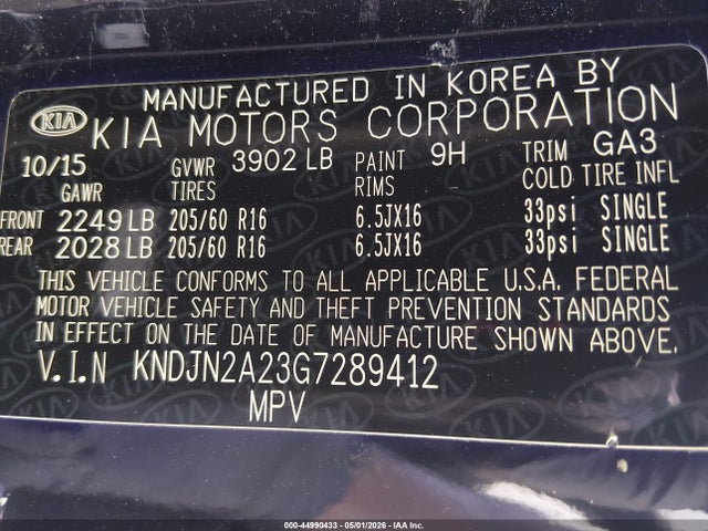 KNDJN2A23G7289412 KIA Soul