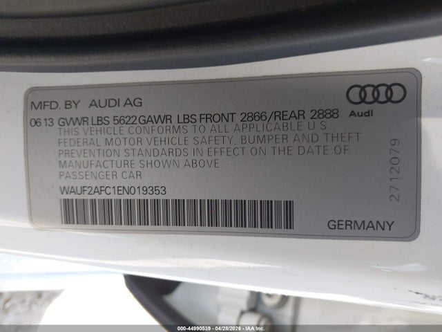 Продаж на аукціоні авто 2014 Audi S6 4.0t Prestige, vin: WAUF2AFC1EN019353, номер лоту: 44990539