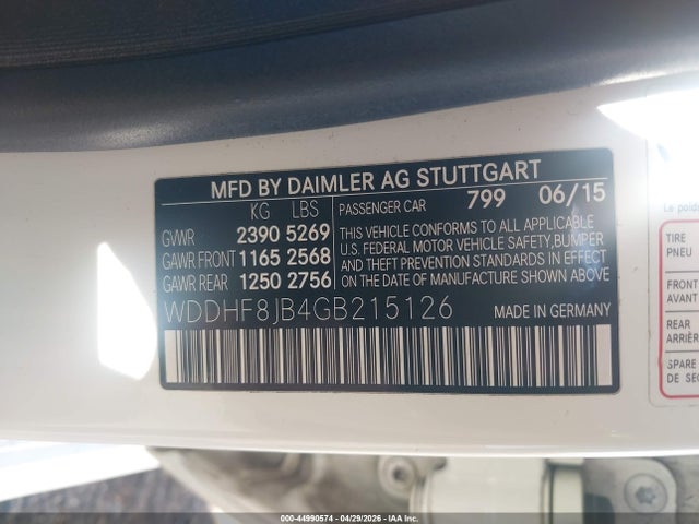 WDDHF8JB4GB215126 Mercedes-Benz E 350 4matic