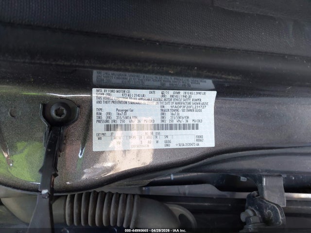 2015 Ford Focus Se მანქანა იყიდება აუქციონზე, vin: 1FADP3F20FL231727, აუქციონის ნომერი: 44990665