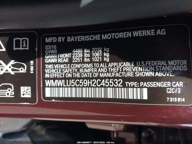 Aukcja sprzedaży 2017 Mini Clubman Cooper S, vin: WMWLU5C59H2C45532, numer aukcji: 44990677
