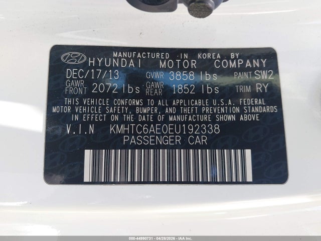 Продаж на аукціоні авто 2014 Hyundai Veloster Turbo W/blue, vin: KMHTC6AE0EU192338, номер лоту: 44990731