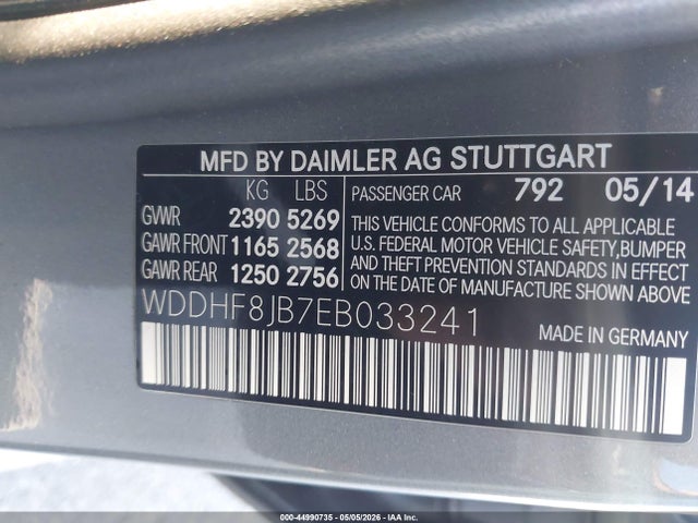 Aukcja sprzedaży 2014 Mercedes-benz E 350 4matic, vin: WDDHF8JB7EB033241, numer aukcji: 44990735