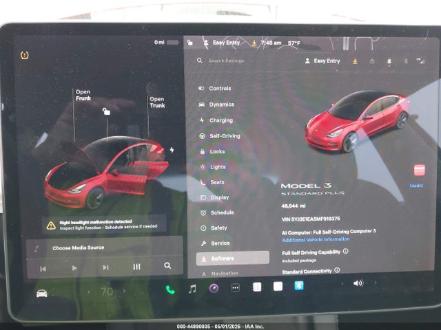 Tesla Model 3 Standard Range Plus Rear-wheel Drive 2021 5YJ3E1EA5MF919375 Image 16