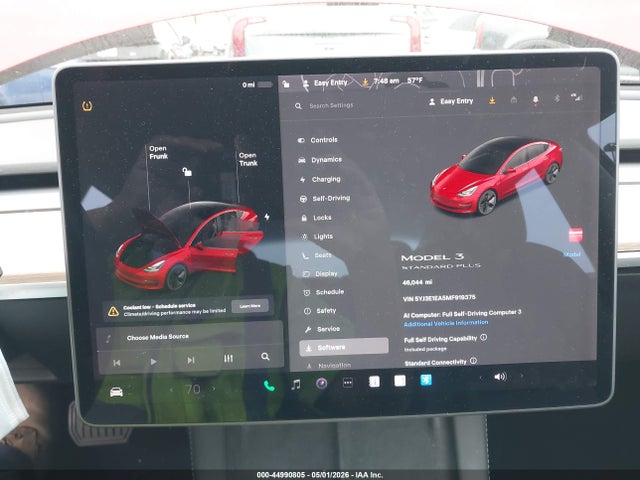 Tesla Model 3 Standard Range Plus Rear-wheel Drive 2021 5YJ3E1EA5MF919375 Image 19