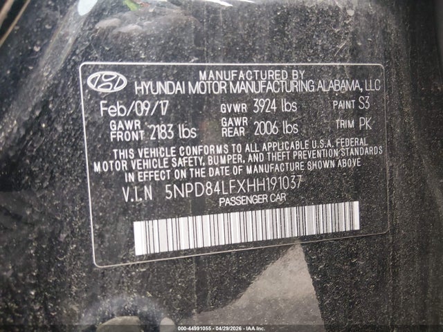 Продаж на аукціоні авто 2017 Hyundai Elantra Se, vin: 5NPD84LFXHH191037, номер лоту: 44991055