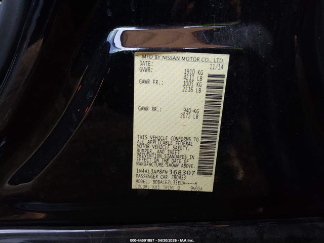 1N4AL3AP8FN368307 Nissan Altima 2.5 S