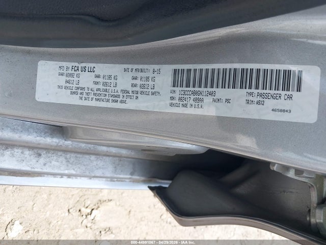 Продаж на аукціоні авто 2016 Chrysler 200 Limited, vin: 1C3CCCAB0GN112403, номер лоту: 44991067