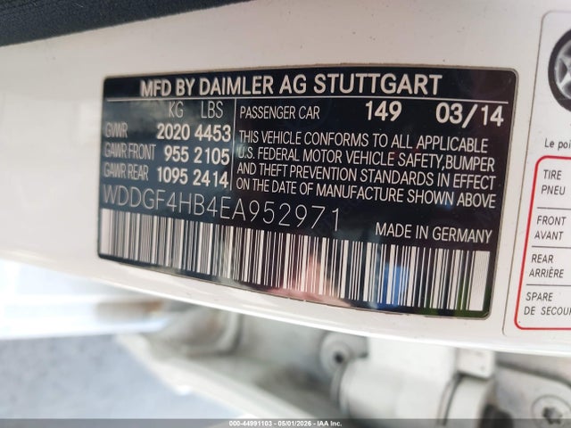 Продаж на аукціоні авто 2014 Mercedes-benz C 250 Sport, vin: WDDGF4HB4EA952971, номер лоту: 44991103