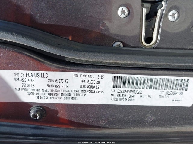 Aukcja sprzedaży 2015 Chrysler 300 Limited, vin: 2C3CCAAG8FH932025, numer aukcji: 44991122