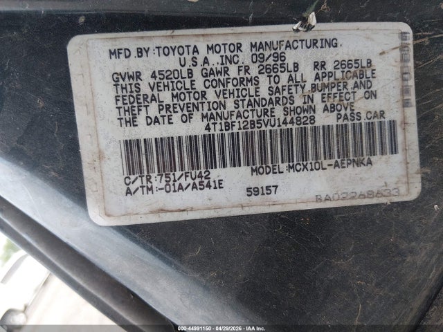 1997 Toyota Avalon Xl მანქანა იყიდება აუქციონზე, vin: 4T1BF12B5VU144828, აუქციონის ნომერი: 44991150