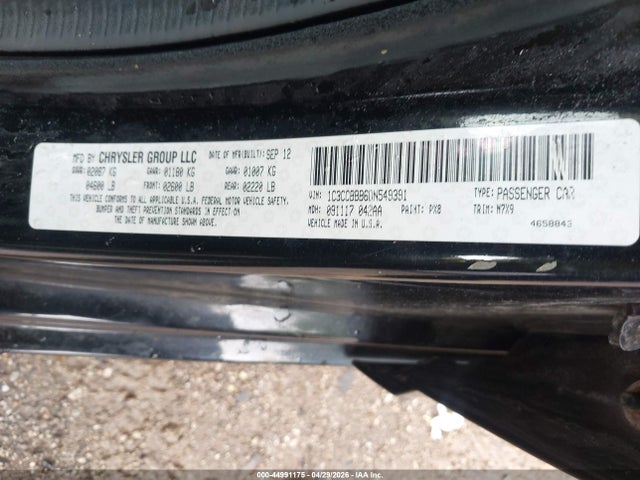 Продажа на аукционе авто 2013 Chrysler 200 Touring, vin: 1C3CCBBB6DN549391, номер лота: 44991175