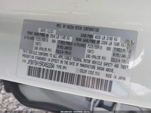 Продаж на аукціоні авто 2024 Mazda Cx-5 2.5 Carbon Turbo, vin: JM3KFBAY5R0452294, номер лоту: 44991203