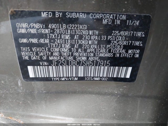JF2SLDBC7SH517915 Subaru Forester Premium