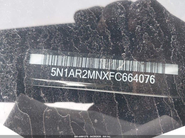 Продажа на аукционе авто 2015 Nissan Pathfinder Platinum, vin: 5N1AR2MNXFC664076, номер лота: 44991278
