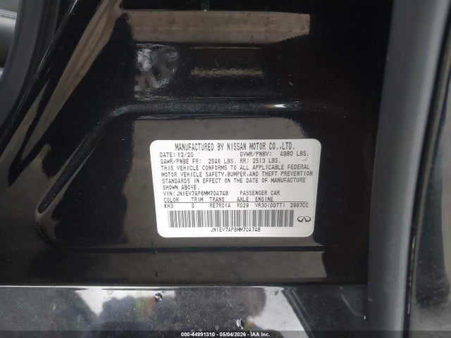 Infiniti Q50 PURE 2021 JN1EV7AP6MM704748 Image 9