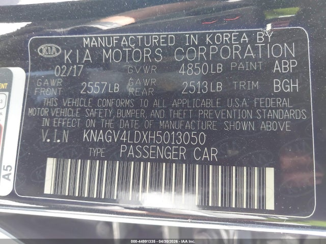 KIA Optima Plug-in Hybrid Ex 2017 KNAGV4LDXH5013050 Image 9