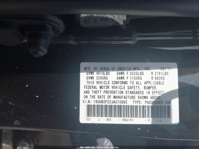 Aukcja sprzedaży 2018 Acura Tlx Tech Pkg, vin: 19UUB2F52JA010665, numer aukcji: 44991358