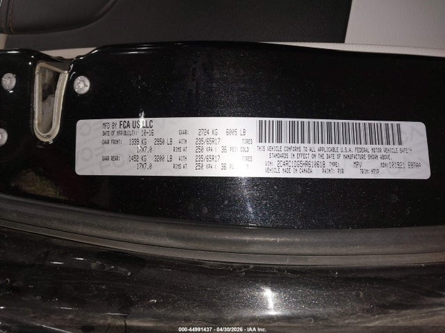 44991437 :رقم المزاد ، 2C4RC1DG5HR610618 vin ، 2017 Chrysler Pacifica Touring مزاد بيع